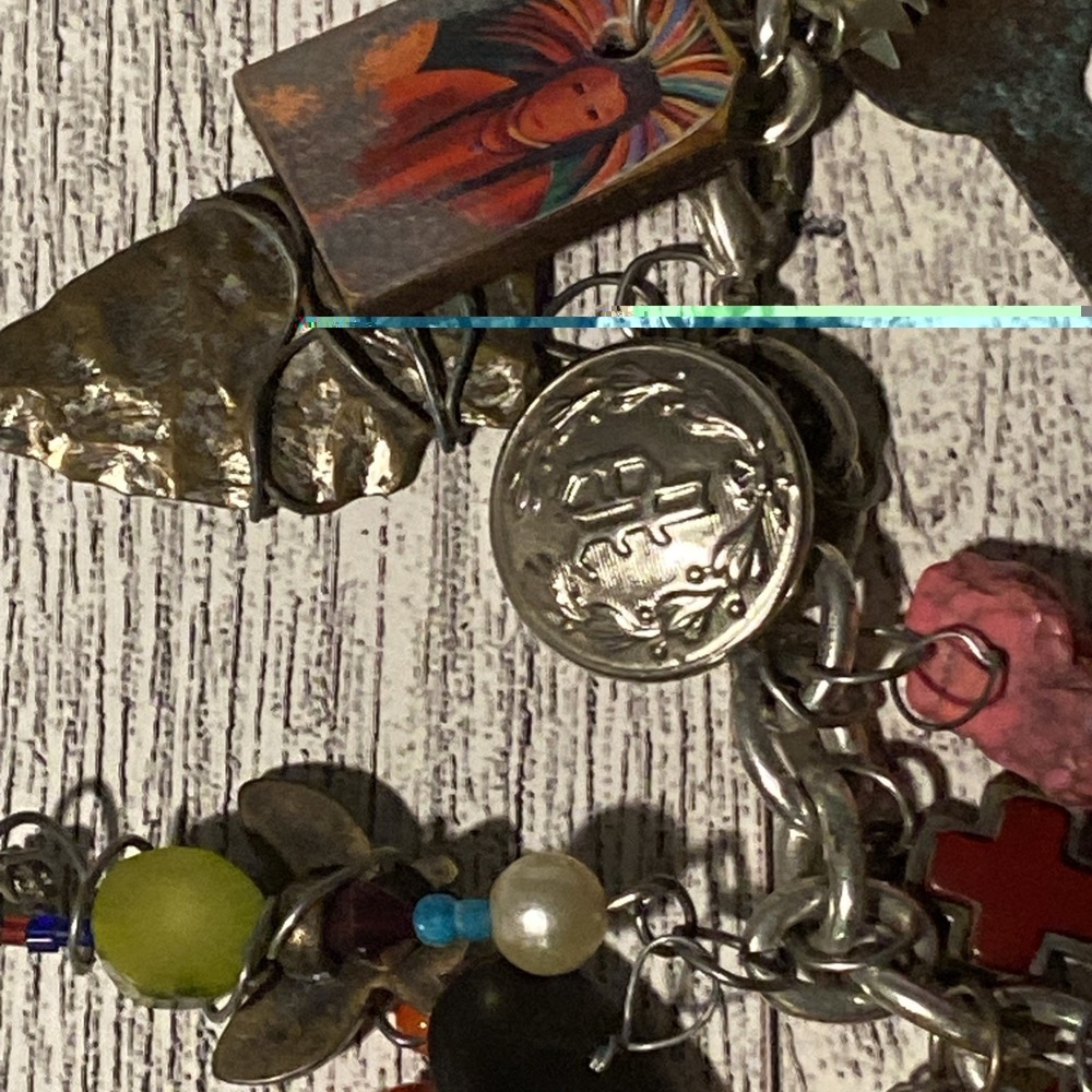 Vintage Style Junk Charm Necklace Multi Themed Maximalist Layered Statement - Picture 7 of 16